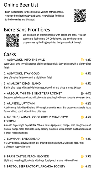 Online Beer List Example